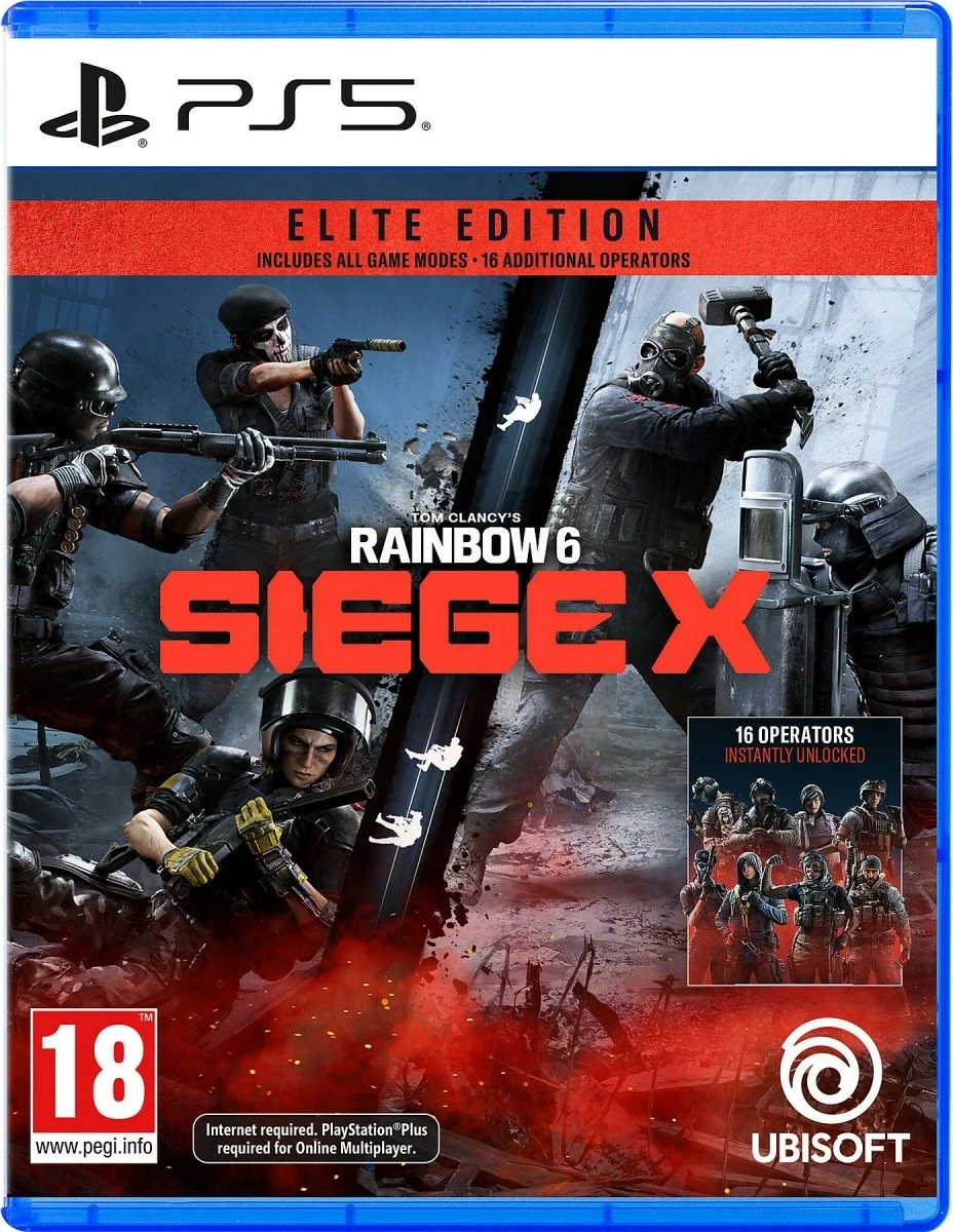 Akcijsko-taktična igra Tom Clancy's Rainbow Six Siege X Elite Edition, PlayStation 5, Ubisoft, Blu-ray, angleščina s poljskimi podnapisi, PEGI 18