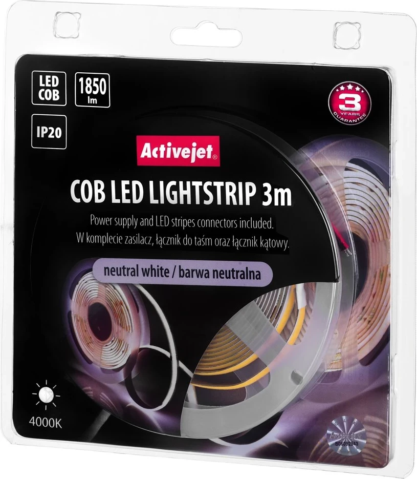 Notranja svetilka z LED COB trakom AJE-COB, 3 m