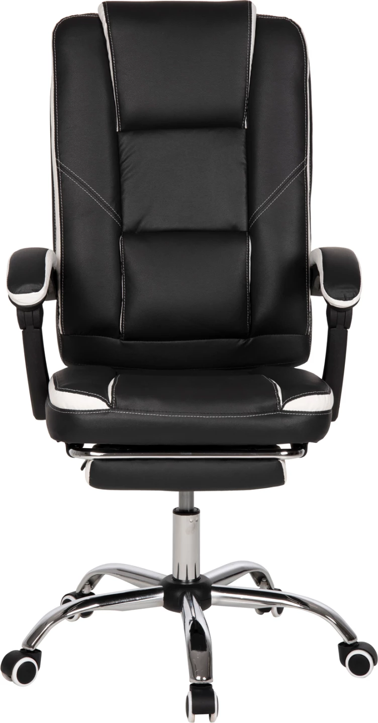 Pisarniški stol SEENA FH1190.02 črno-bela PU-zložljiva opora za noge 62x65x115Hcm