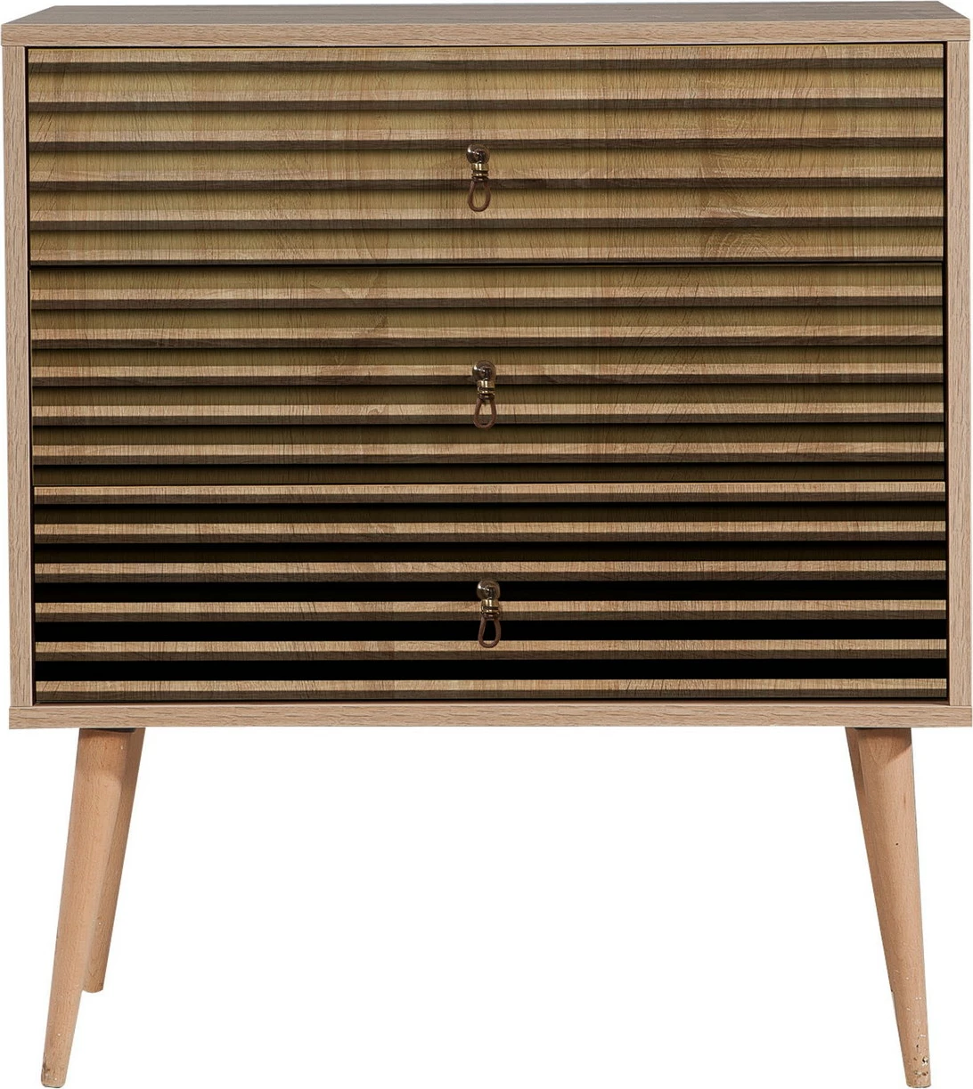 Komoda Trio - 220, Hanah Home, barva Sonoma Oak