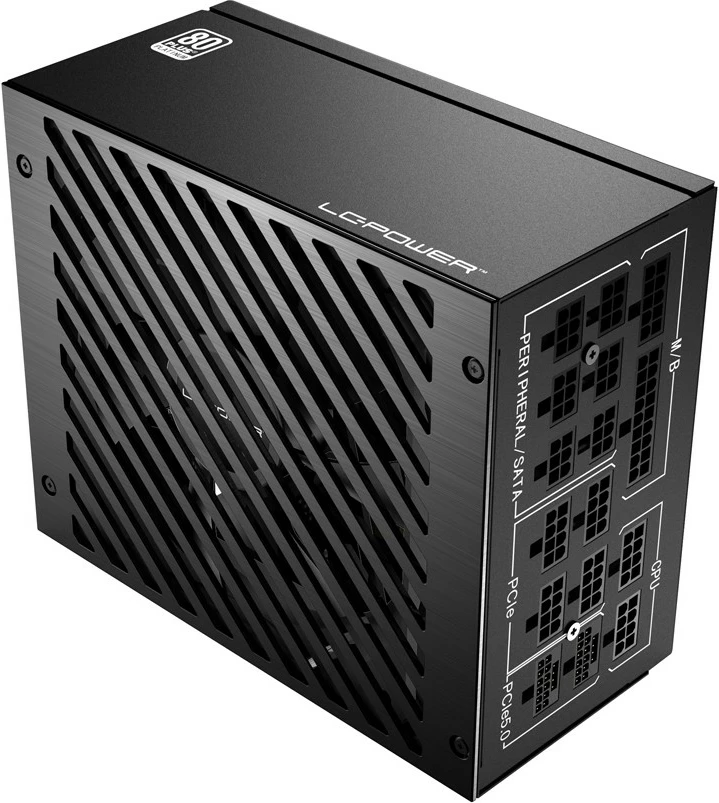 Močnik 850W, 80 PLUS Platinum, popolnoma modularen, ATX 3.0, črn — LC-Power LC850P V3.0