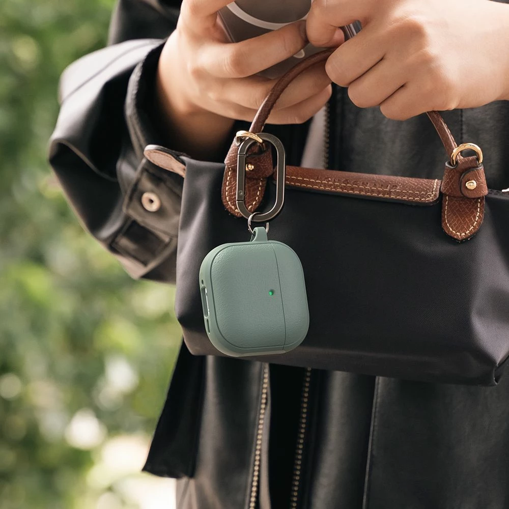 Ovitek z MagSafe za Apple AirPods 4, Ringke Onyx, svetlo rdeč, s karabinom
