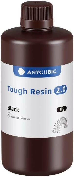 Smola za 3D tiskalnik AnyCubic Tough Resin 2.0 SRX2BK-101A, 1 kg, 365–405 nm, črna