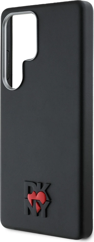 Zaščitni ovitek DKNY Leather Heart of NY za Samsung Galaxy S25 Ultra, črn