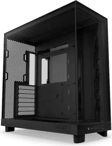 Računalniško ohišje NZXT H6 Flow Midi Tower, temperirano steklo, črno