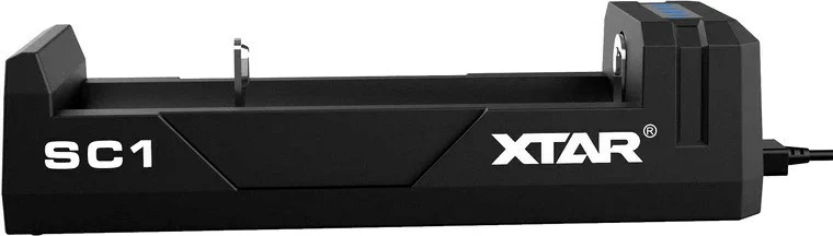 Polnilec baterij XTAR SC1, za Li-Ion, črn