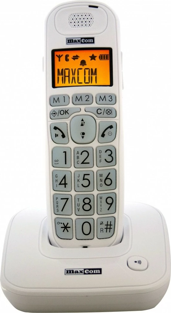 Brezžični telefon Maxcom MC6800BIALY, bel