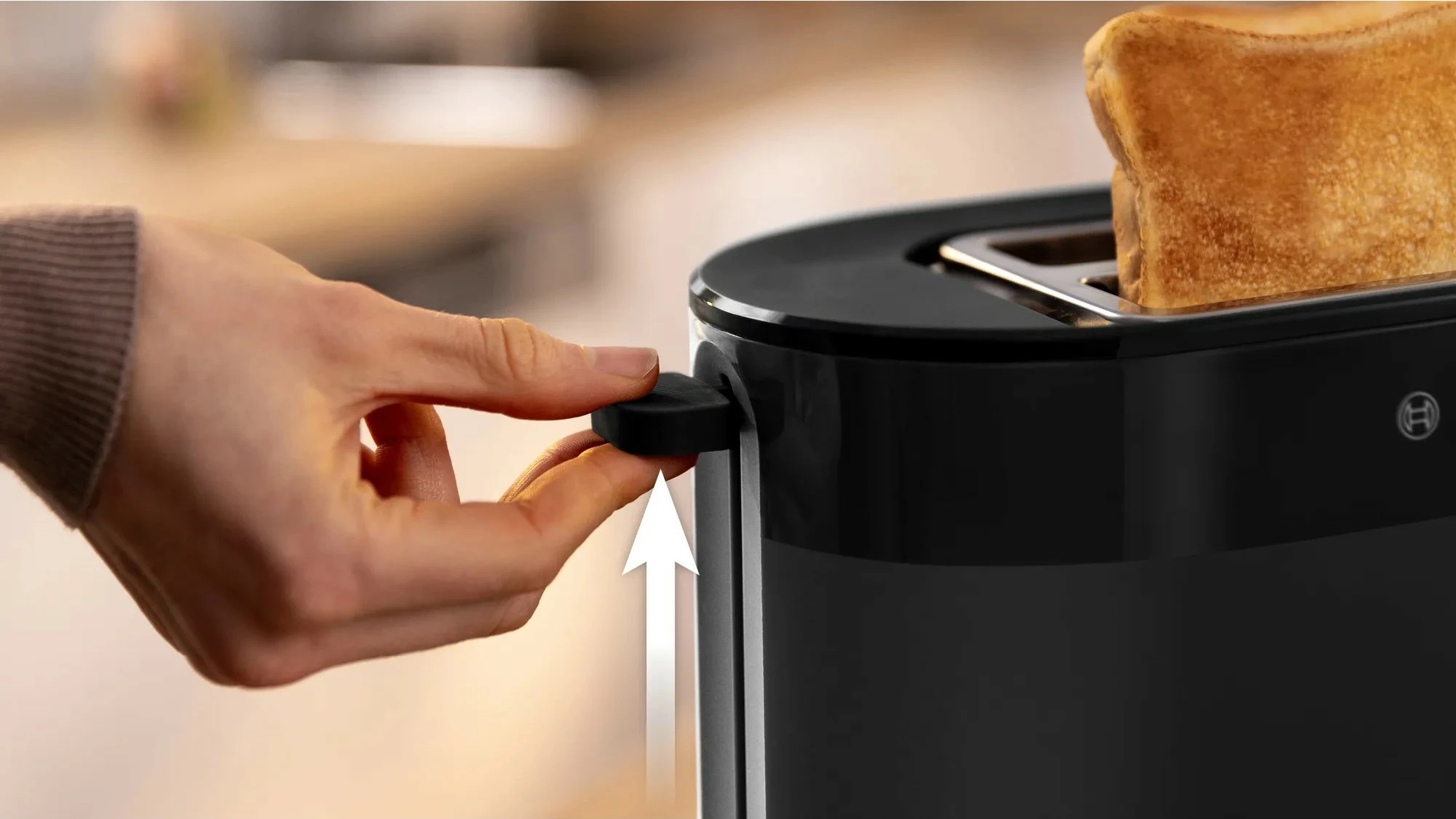 Tost za kruh, 2 rezini, 950 W, črn, Bosch TAT2M123