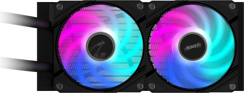 Hladilnik vodni AORUS WATERFORCE II 240, 2x120mm ARGB, črn