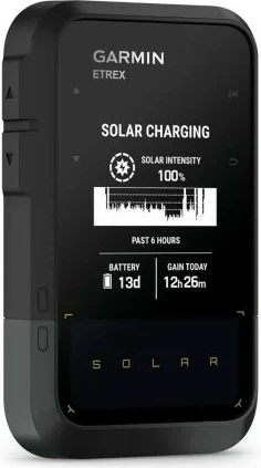 Ročni GPS z sončno polnjenjem Garmin eTrex Solar, 28 MB, črn, siv