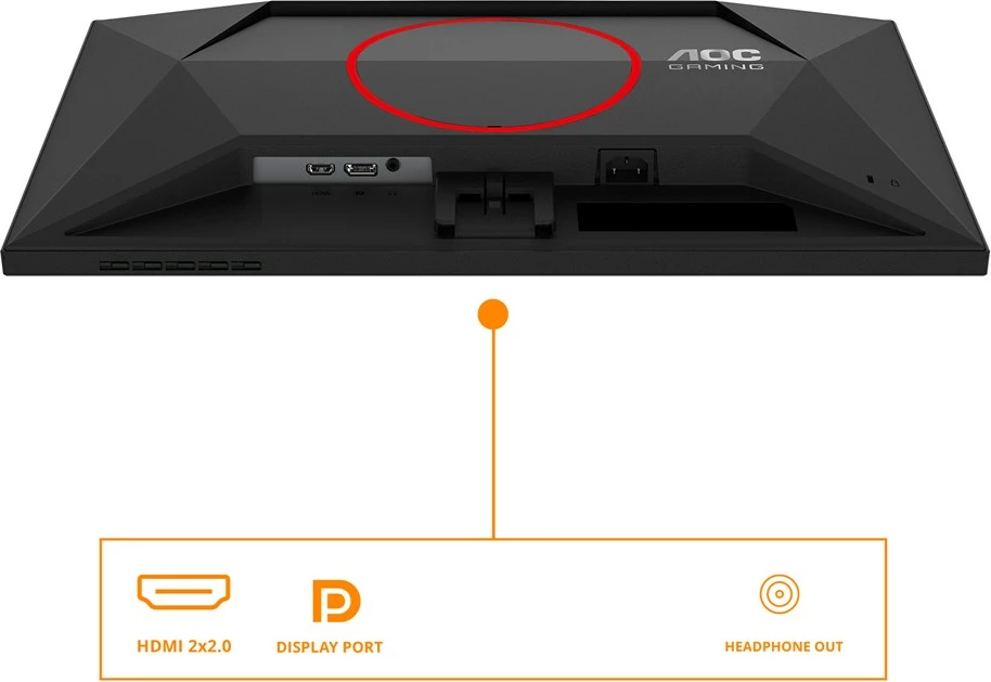 Gaming monitor 23,8" Quad HD, 180 Hz, AOC Q24G4RE, črno-rdeč