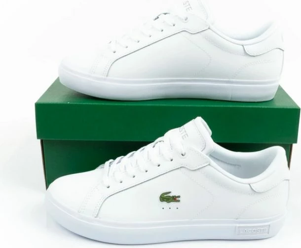 Klasika s stilom Lacoste Powertcourt, bele moške čevlje