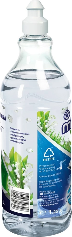 Demineralizirana dišeča voda (konvalj) MADONIS MILL CLEAN, 1,22 L