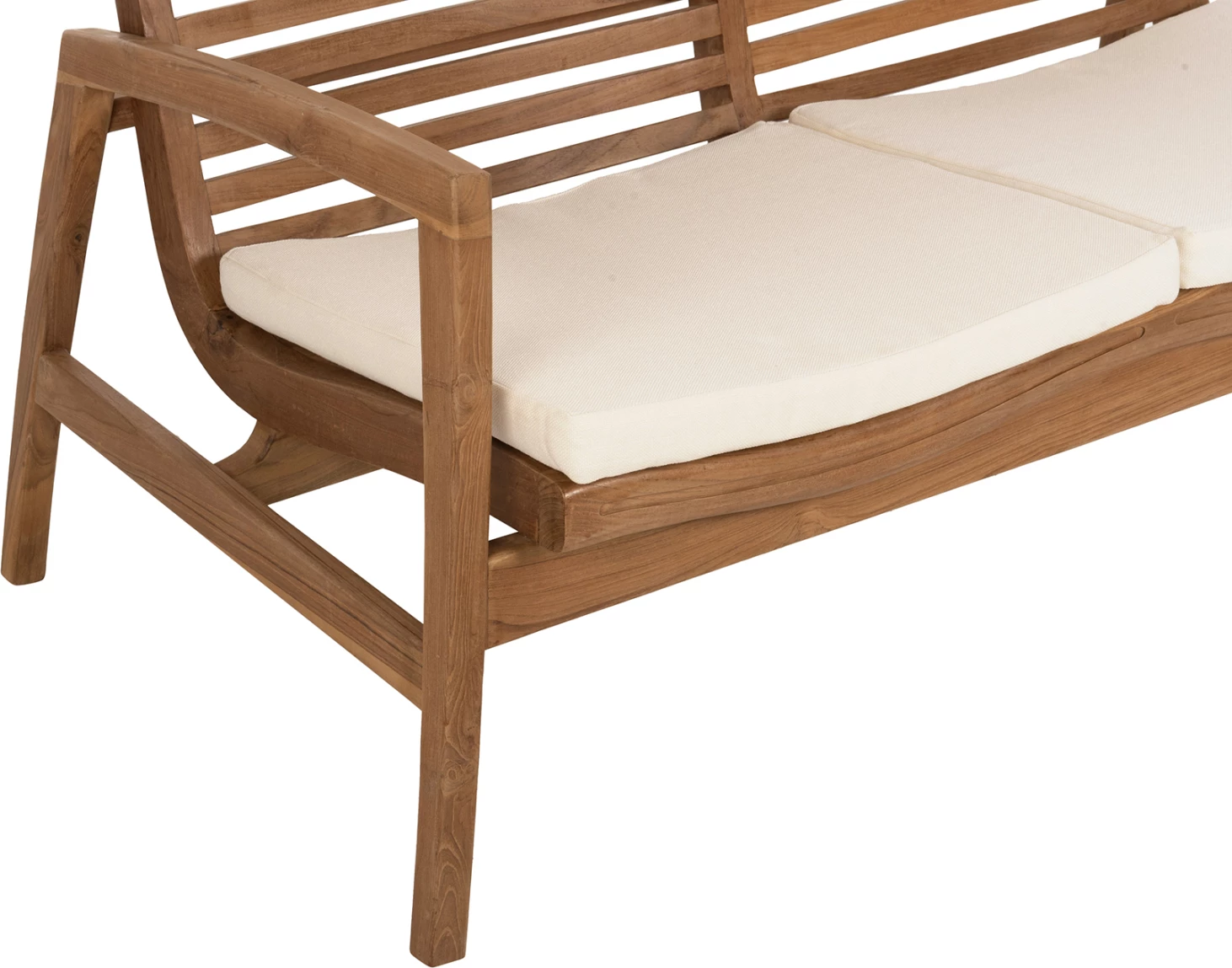 Zunanja garnitura 4 kosov DOVER FH9624 recikliran tikov les-beli blazine