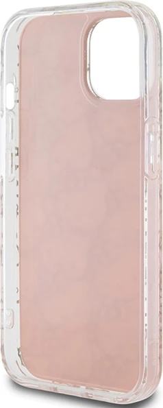 Ovitek Hello Kitty IML Gradient Electrop Crowded Kitty Head za iPhone 15, roza