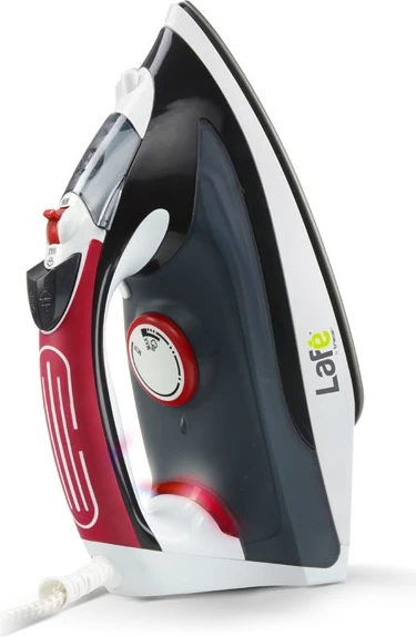 Parni likalnik, 2200 W, keramična plošča, črno/rdeč Lafe LAF02b