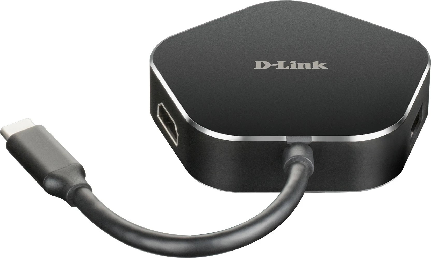 USB hub D-Link DUB-M420, Thunderbolt 3, 60 W, aluminij, črn