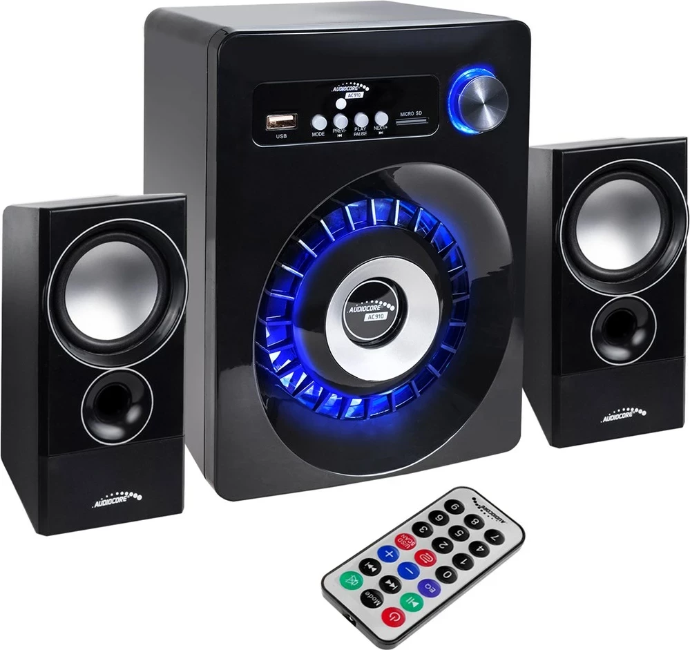 Set zvočnikov Audiocore AC910, 10 W, PC / prenosnik, Bluetooth, črn