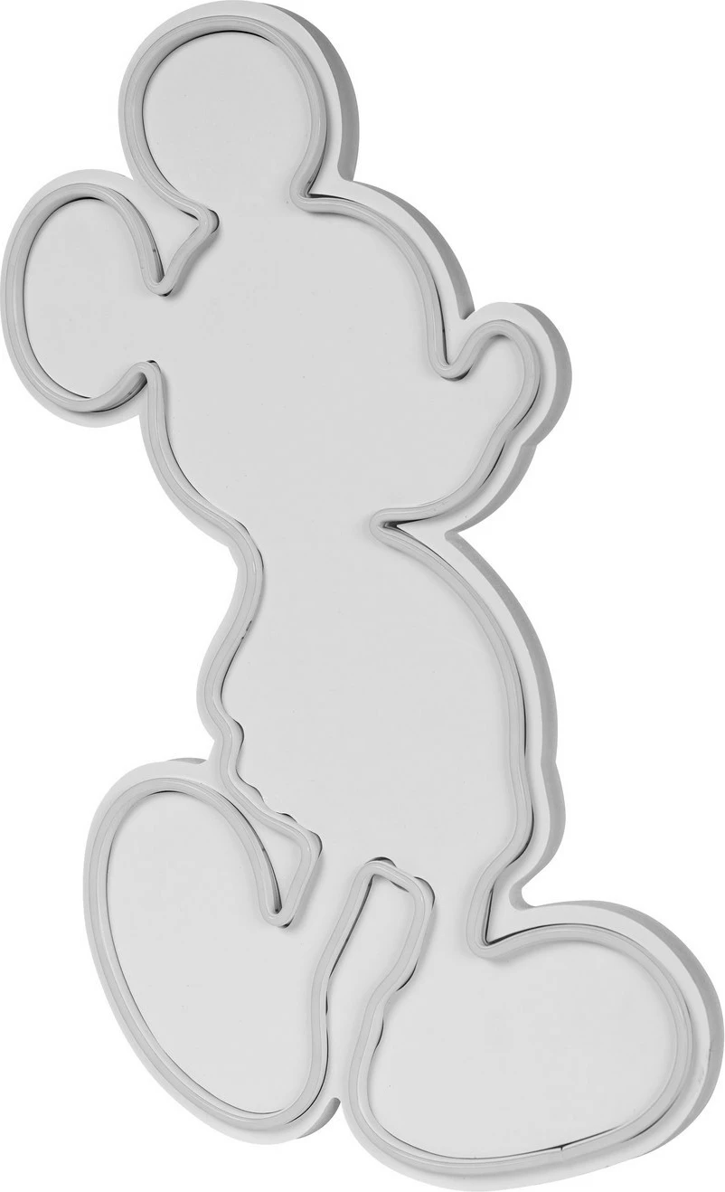 Dekorativna LED luč v obliki Mickey Mouse, plastika, bela