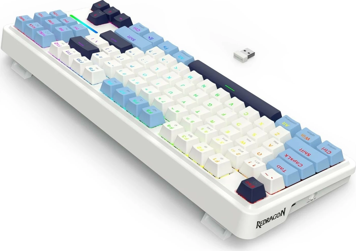 Mekančna tipkovnica z RGB, Redragon K728WBB-RGB-PRO Antonium PRO, bela