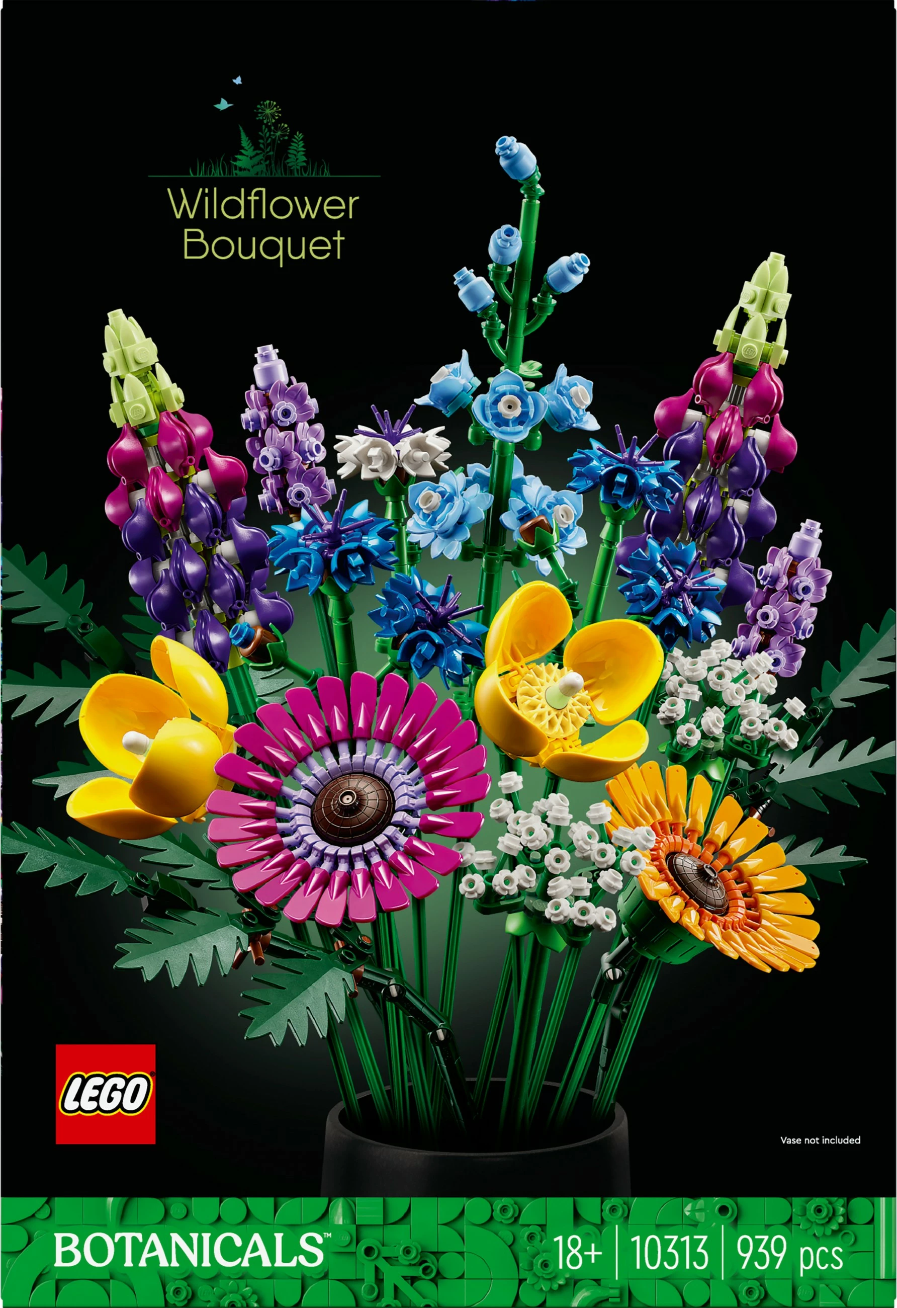 Cvetlična šopka LEGO ICONS Wildflower Bouquet, 939 kosov, večbarvno