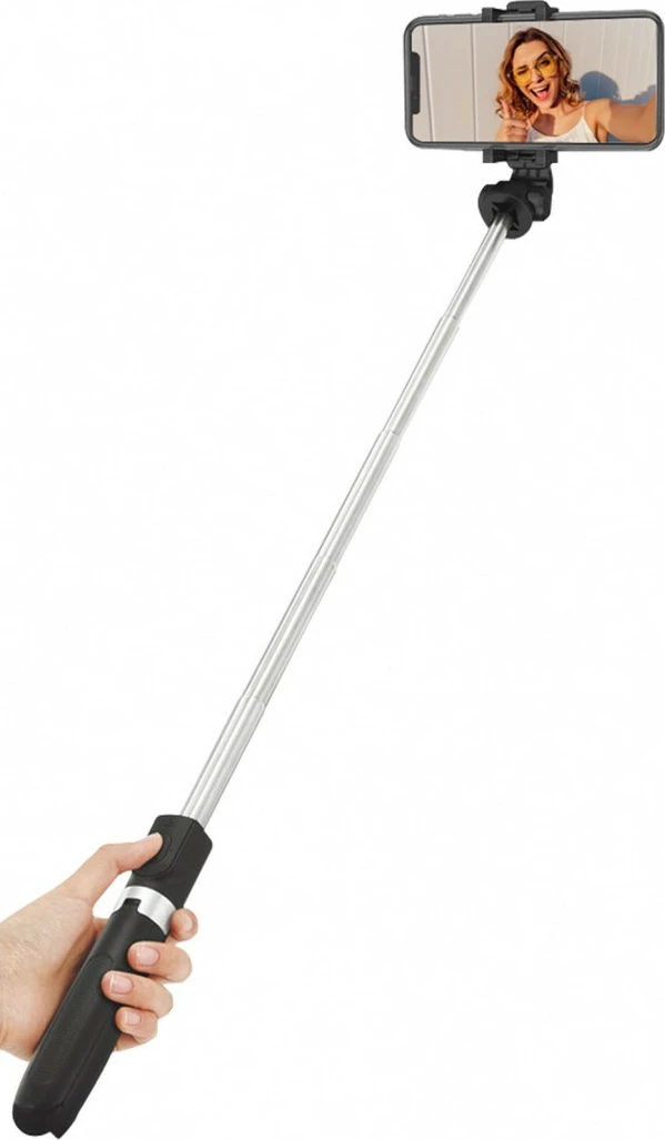 Selfie stojalo in namizni trinožnik 2-v-1 Media-Tech MT5542 z Bluetooth daljincem, črno