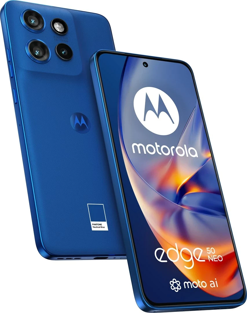 Pametni telefon Motorola Edge 50 Neo 5G, 6,4", 12 GB RAM, 512 GB, Nautical Blue