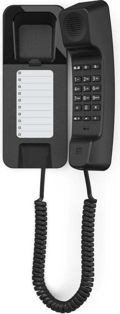Analogen telefon z napeljavo Gigaset DESK 200, črn