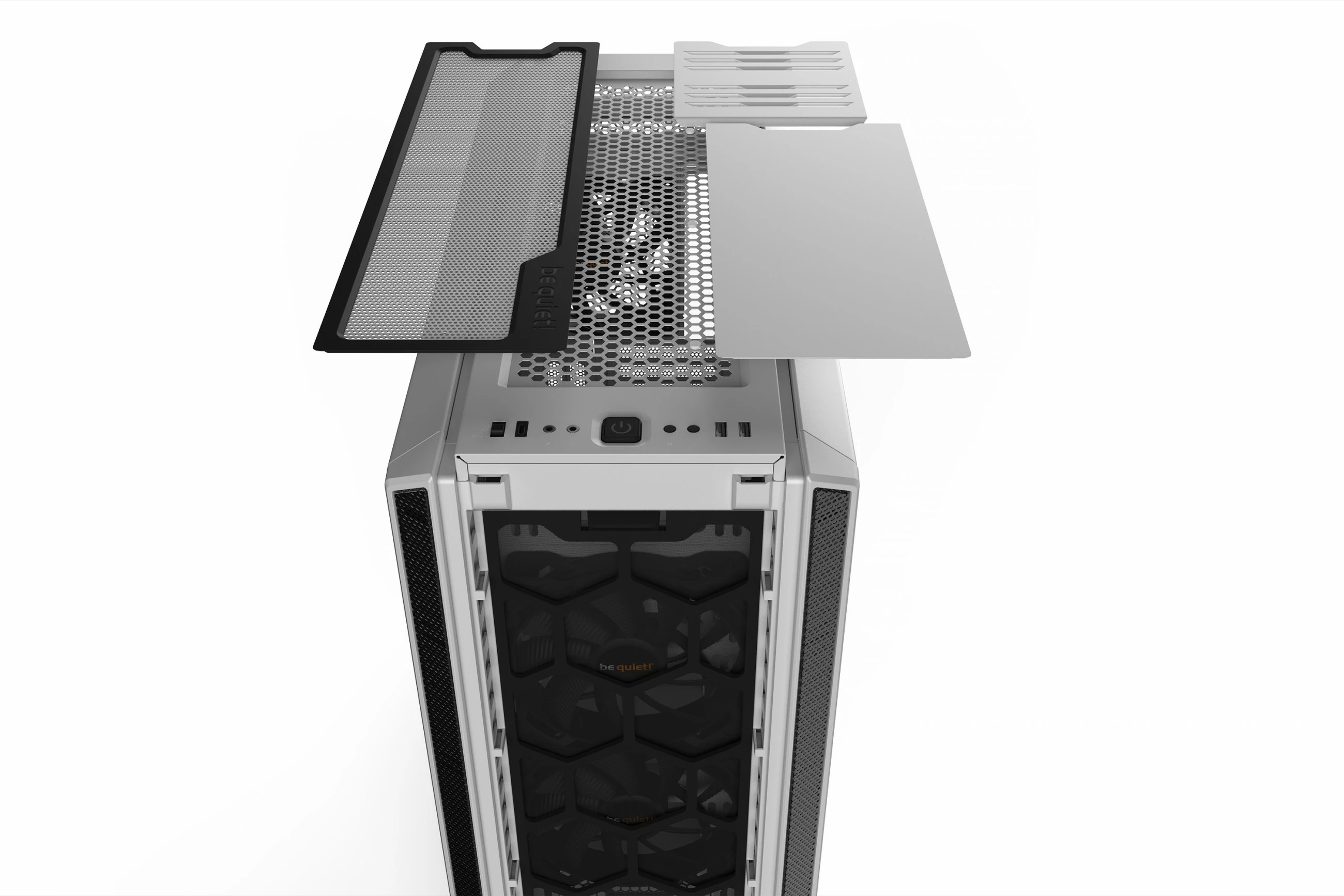 Kompaktna ohišje Silent Base 802, Be Quiet!, Midi Tower, ATX/EATX/micro ATX/Mini-ITX, belo