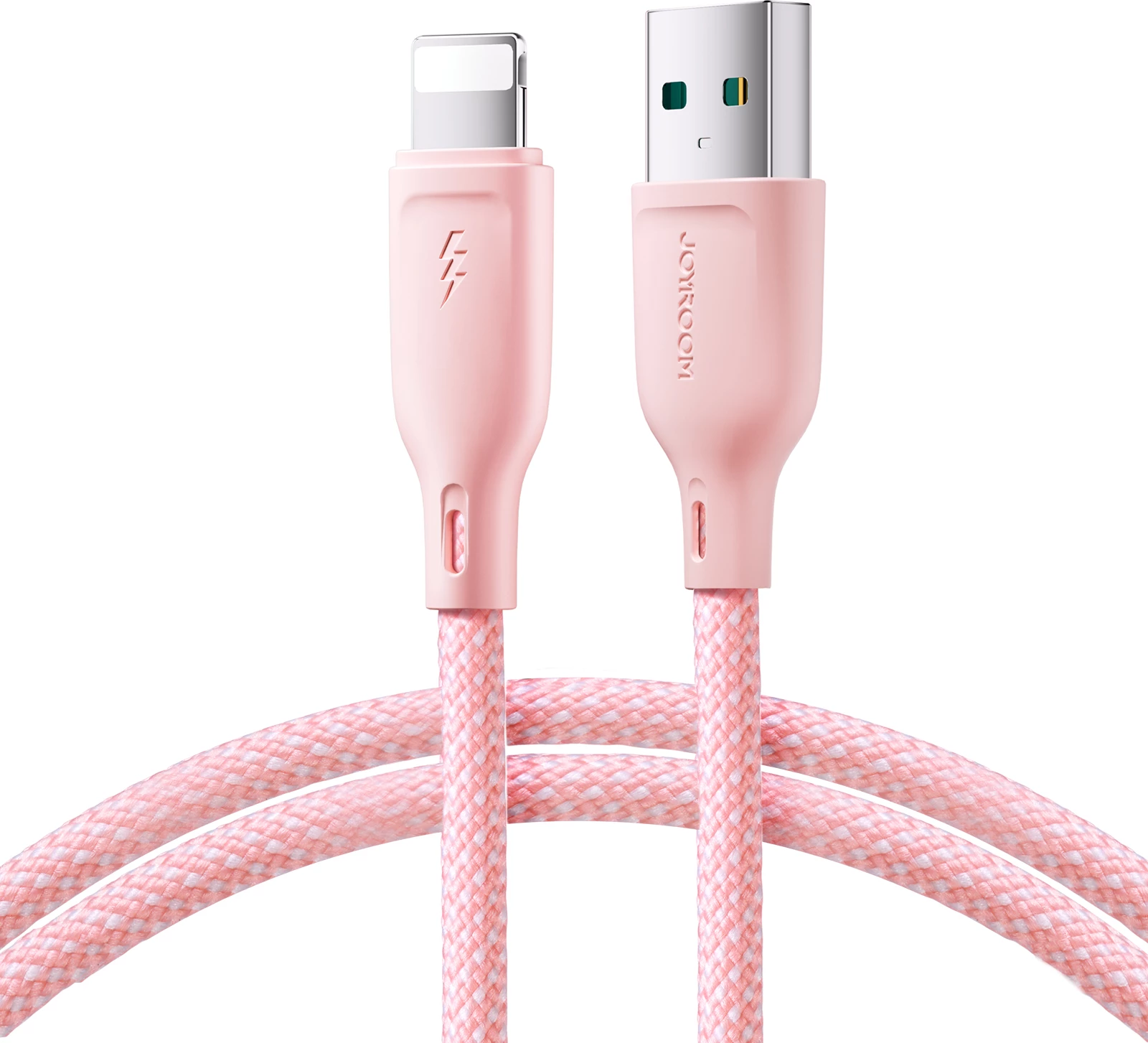 Kabel USB-A v Lightning, 1 m, 3 A, roza, Joyroom Multi-Color Series S-A34