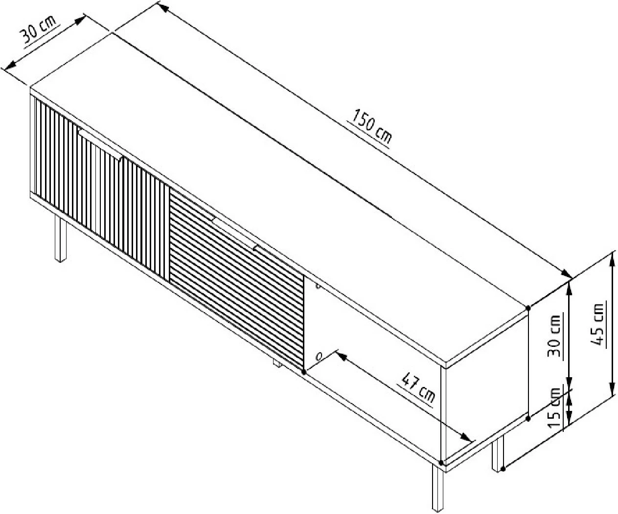 Komoda za TV Skye Decor Venus, safir hrast