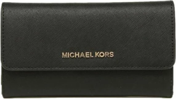 Eleganten ženski denarnica Jet Set Travel LG Trifold, Michael Kors, črna
