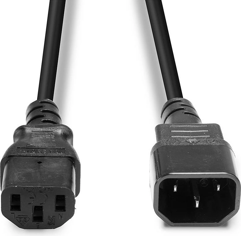 Napajalni kabel IEC C14 na IEC C13, 0,5 m, črn, LINDY
