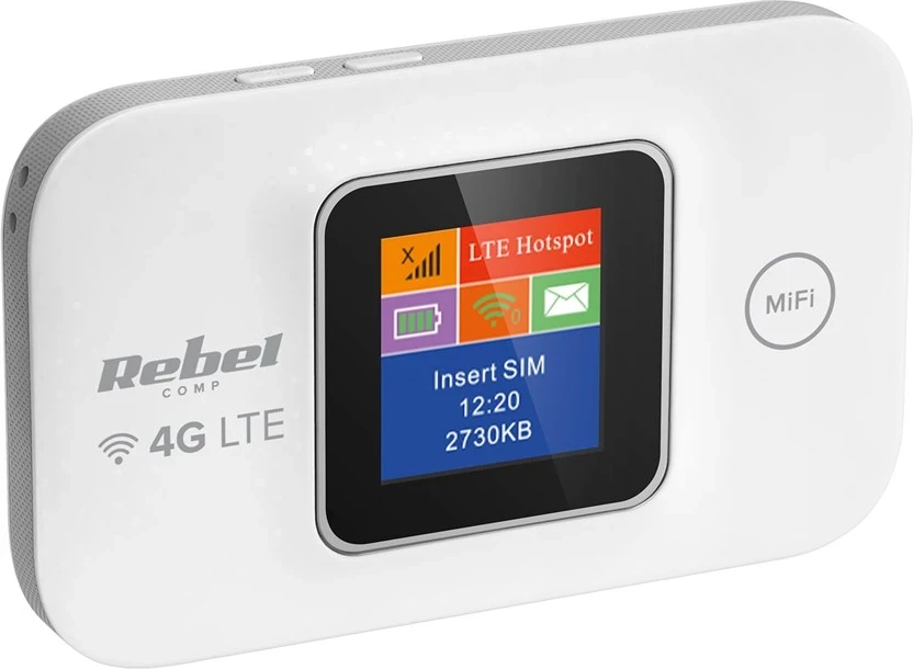 Brezžični usmerjevalnik Rebel RB-0701, enopasovni (2,4 GHz) 3G 4G, bel