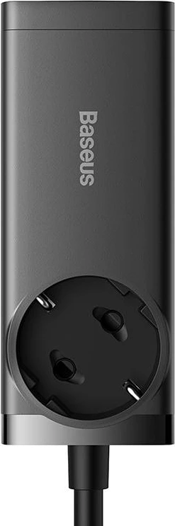 Polnilnik Baseus GaN3 Pro, 100 W, 2x USB-C + 2x USB-A, AC vtič, črn
