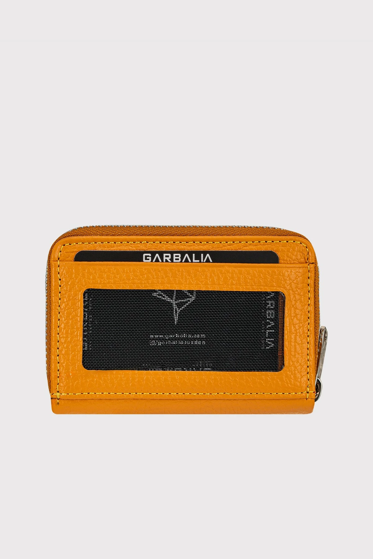 Držalo za kartice iz pravega usnja, gorčično, Zoozie Bags Clovis