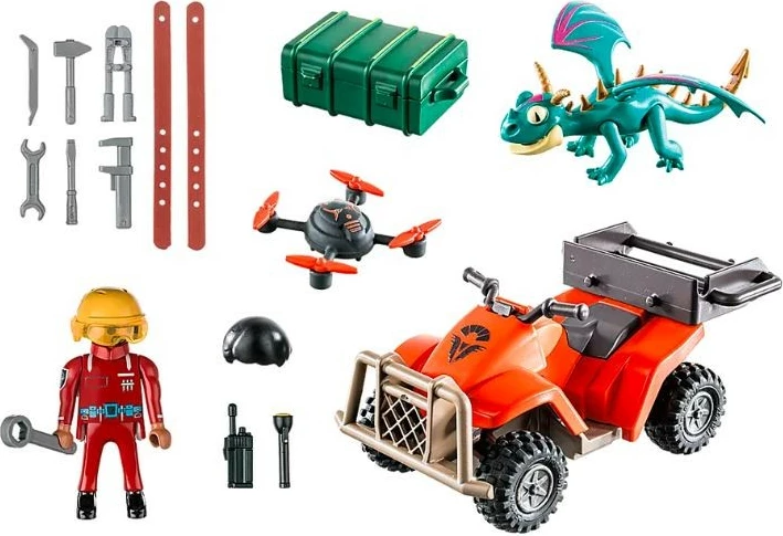 Komplet igrač Playmobil Dragons: The Nine Realms Icaris Quad & Phil 71085, 28 delov