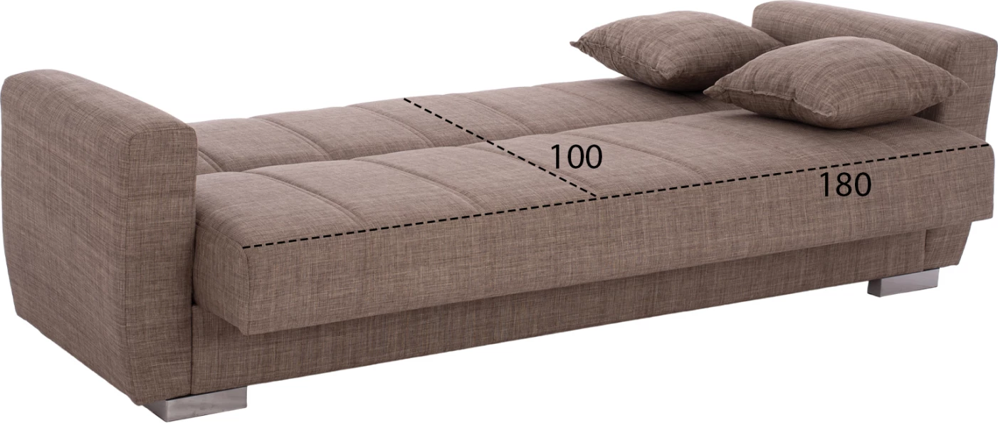 3-sedežna raztegljiva zofa v bež barvi 215x80x77 cm