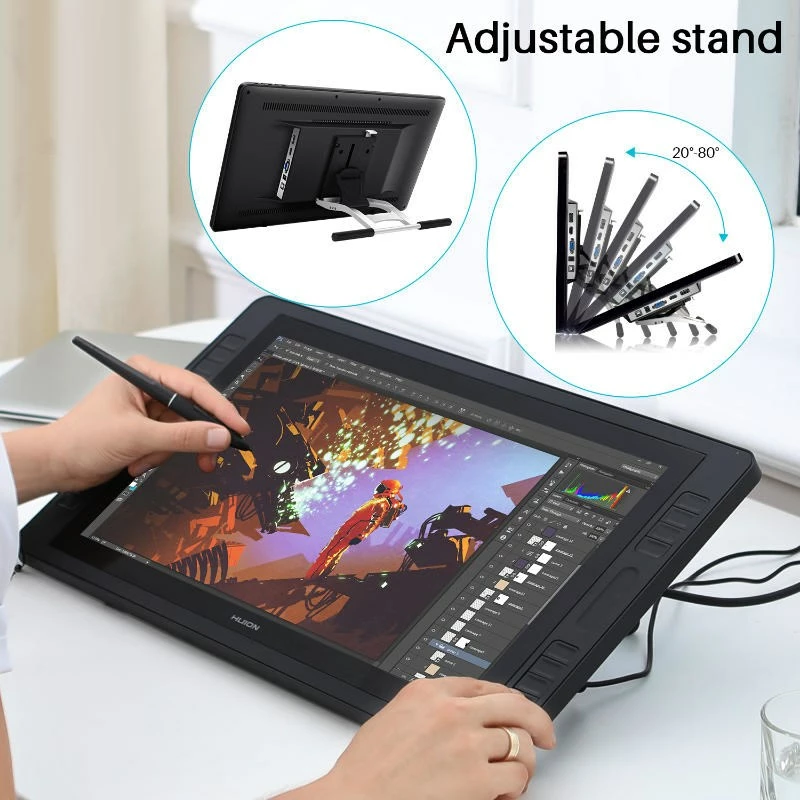 Grafična tablica Kamvas Pro 20 HUION, 5080 lpi, 434.88 x 238.68 mm, USB, črna
