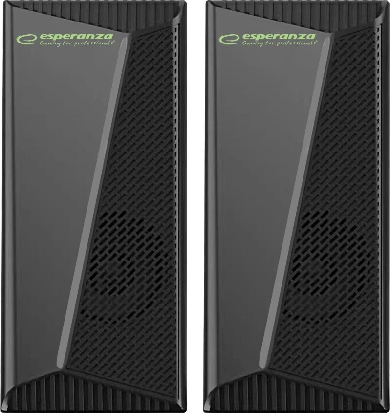 Komplet zvočnikov 2.0 LED, črn Esperanza EGS106, 6 W, 2 kosa