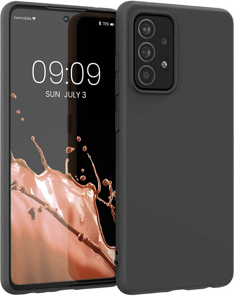 Silikonski ovitek Hurtel za Samsung Galaxy A22 4G, črn