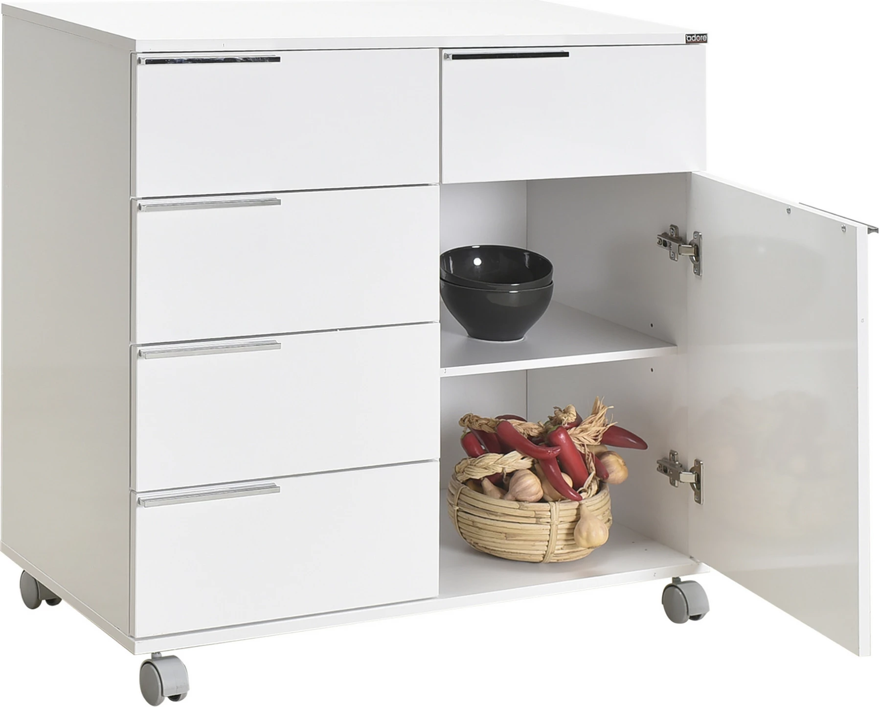 Komoda multifunkcijska, bela, Hanah Home, Adr-415-Pp-1