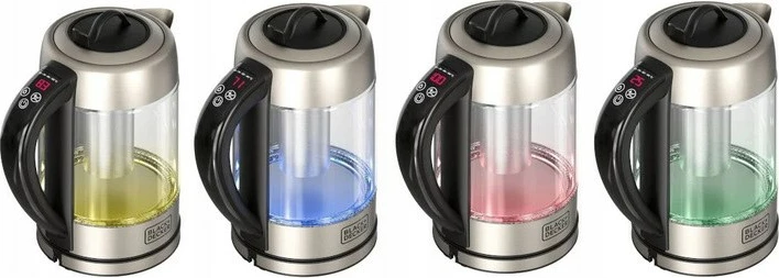 Električni čajnik, 1,7 L, prozoren Black+Decker BXKE2205E