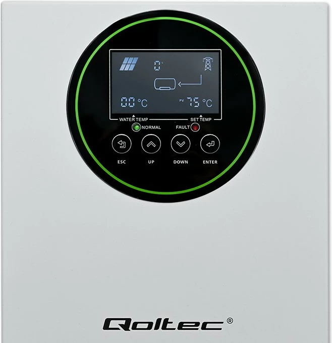 Solarni inverter Qoltec 53867, 3 kW/4 kW, MPPT, BYPASS, LCD, Wi‑Fi, bel