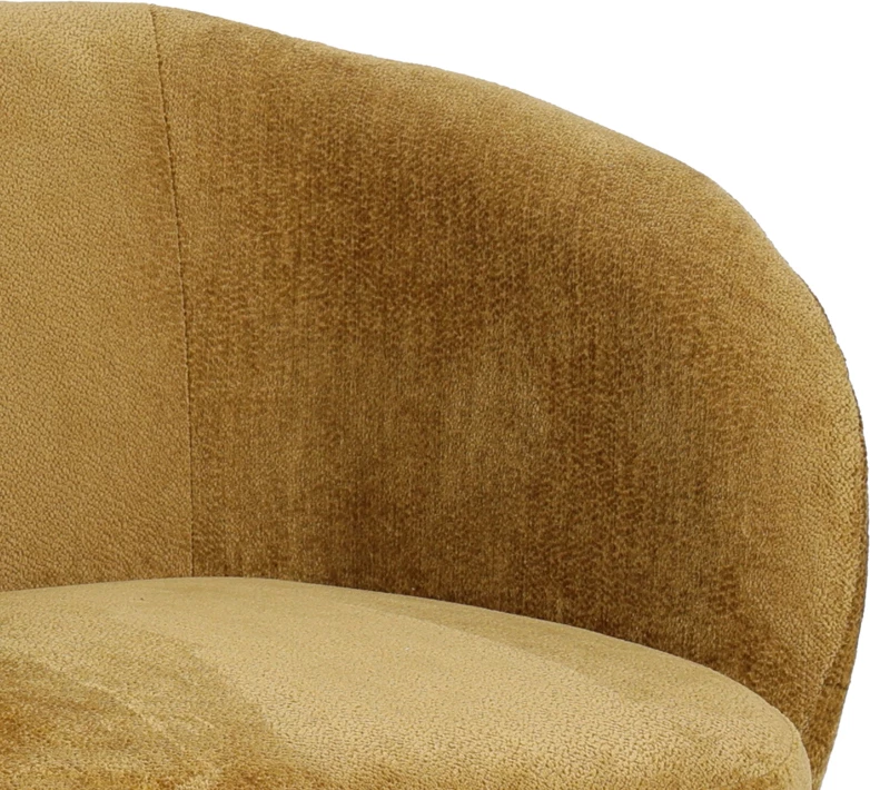 Vrtljivi fotelj, medene barve, 78x81x77 cm