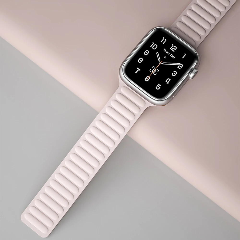 Magnetni pašček za Apple Watch Hurtel, 42/44 mm, rjav