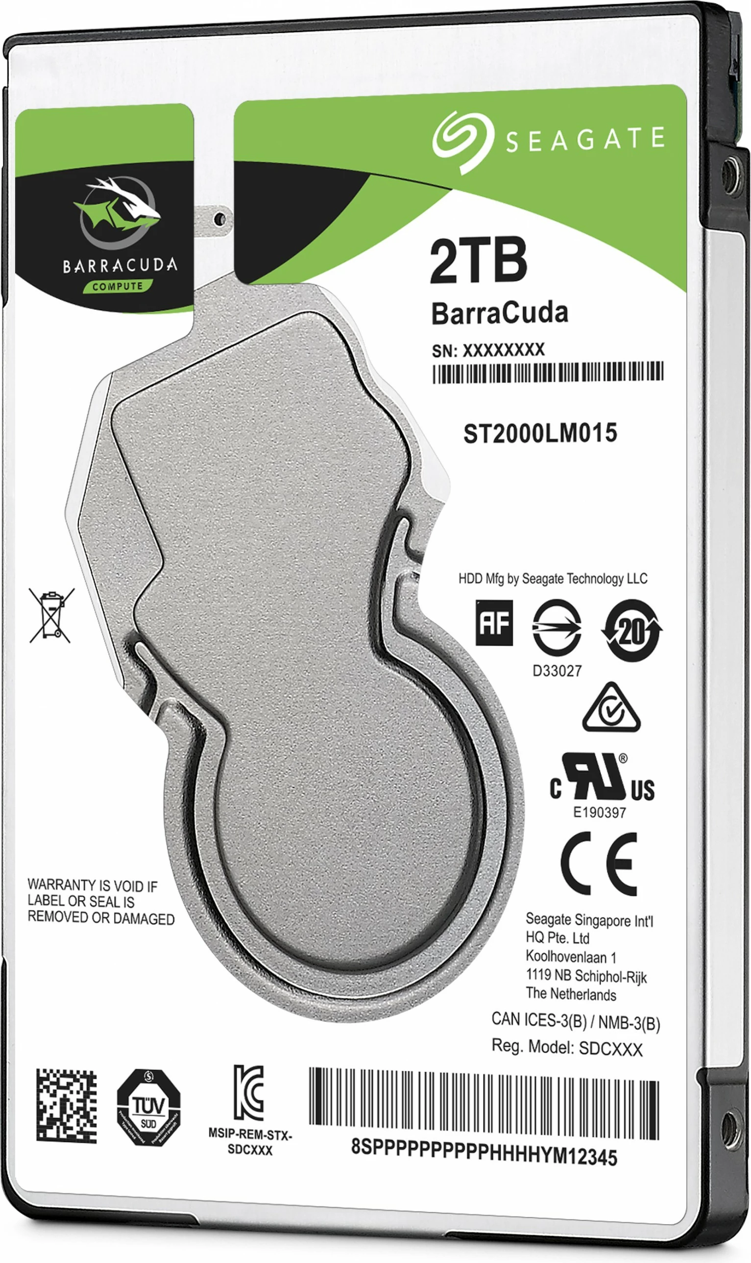 Trdi disk 2,5" Seagate Barracuda, 2 TB, 5400 RPM, 128 MB