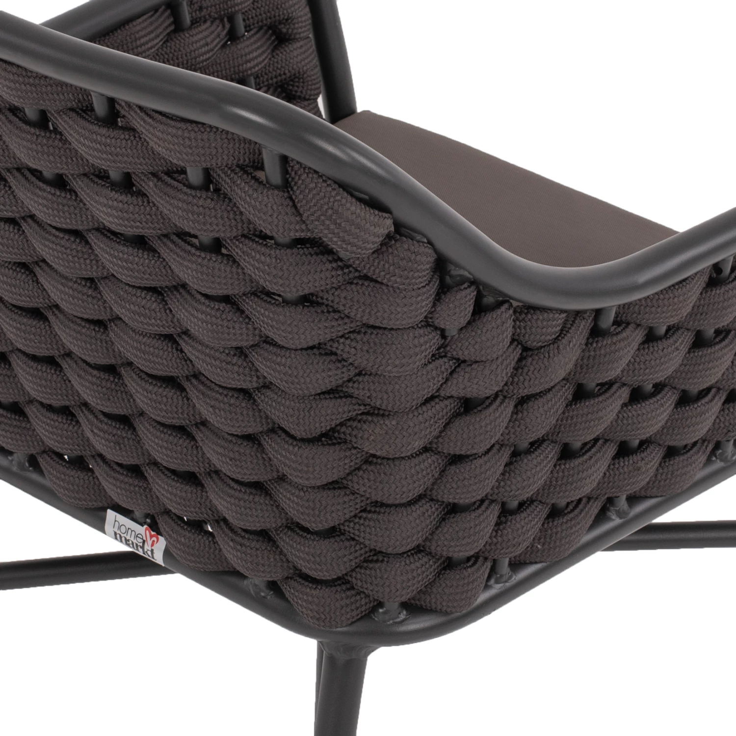 Aluminijasti naslanjač FH5858.01 z vrvjo - siva barva 56x58x76H cm