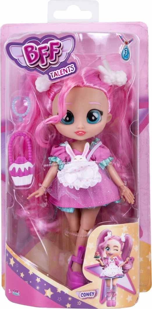 Punčka Cry Babies BFF Chef Coney, TM Toys, 20 cm, rožnata