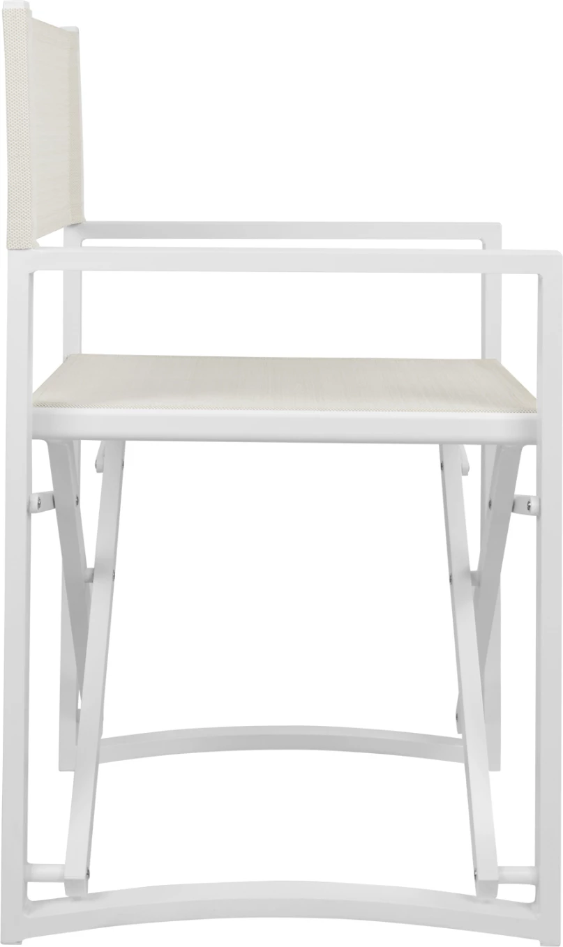 Režiserski stol aluminij DUPRE FH5094.02 bele barve 57x48,5x85.5Hcm